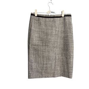 Tory Burch Wool Blend Lined Tweed Pencil Skirt Women's Beige brown 2